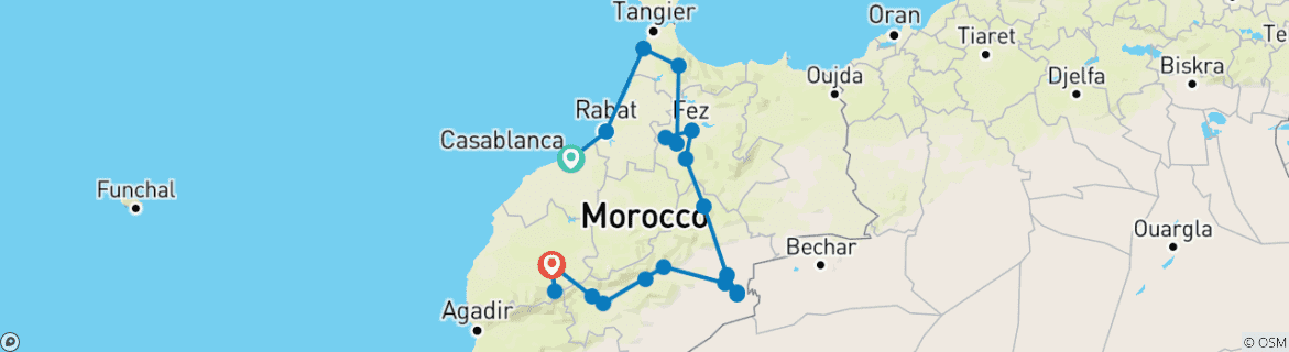 Imagen de un mapa que muestra la ruta del circuito