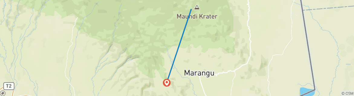 Karte mit der Reiseroute