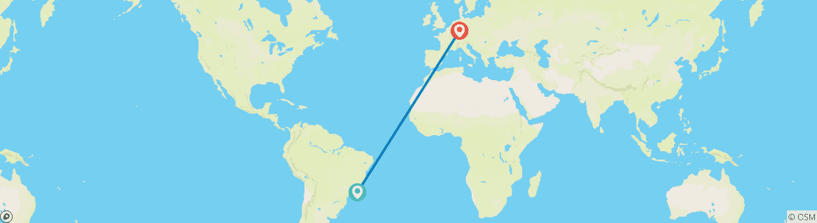 Carte du circuit Nouvel An à Rio - Samba & Copacabana