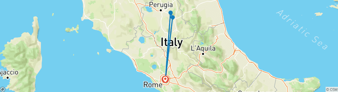 Image d'une carte montrant l'itinéraire du circuit
