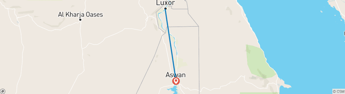 Image d'une carte montrant l'itinéraire du circuit