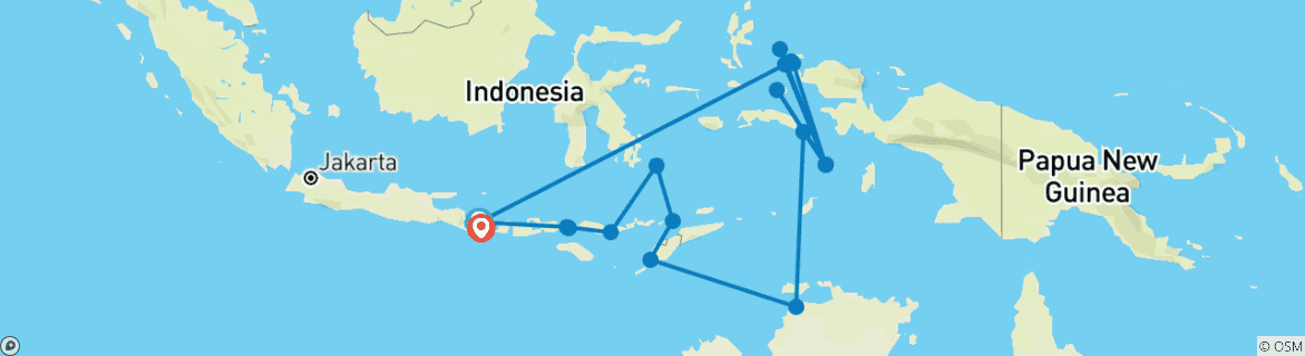 Mapa de Descubre Bali, Darwin y Raja Ampat 2028