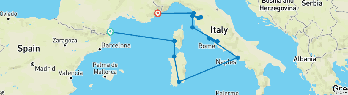 Imagen de un mapa que muestra la ruta del circuito