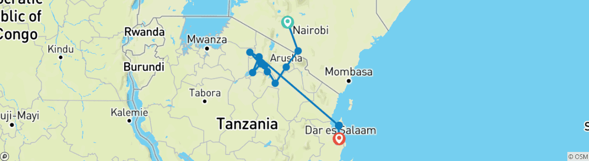 Imagen de un mapa que muestra la ruta del circuito