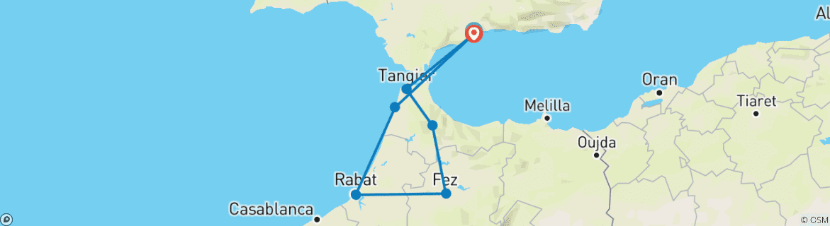 Imagen de un mapa que muestra la ruta del circuito