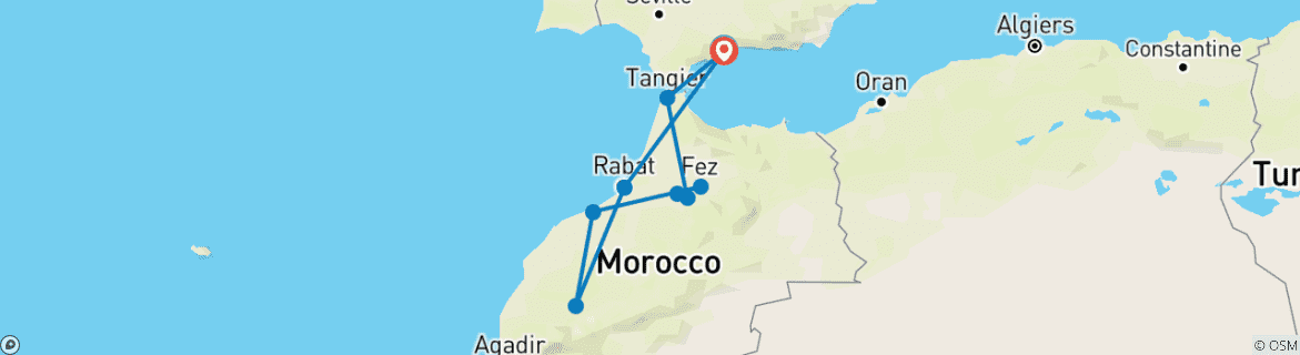 Imagen de un mapa que muestra la ruta del circuito