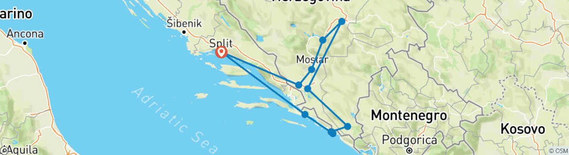 Imagen de un mapa que muestra la ruta del circuito