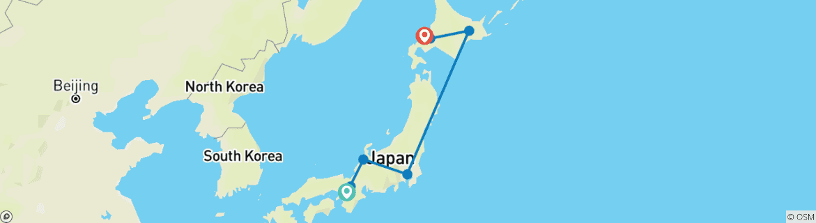Image d'une carte montrant l'itinéraire du circuit