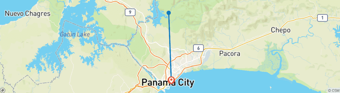 Image d'une carte montrant l'itinéraire du circuit