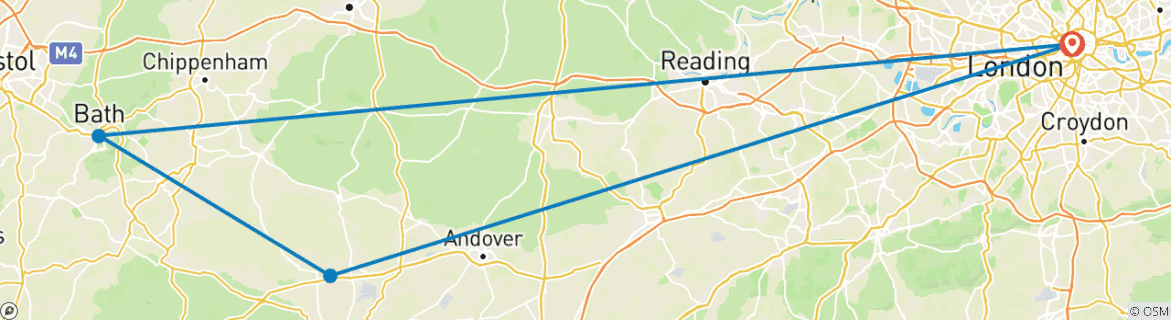 Image d'une carte montrant l'itinéraire du circuit