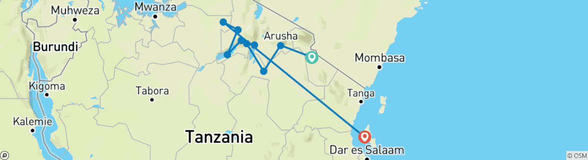 Imagen de un mapa que muestra la ruta del circuito
