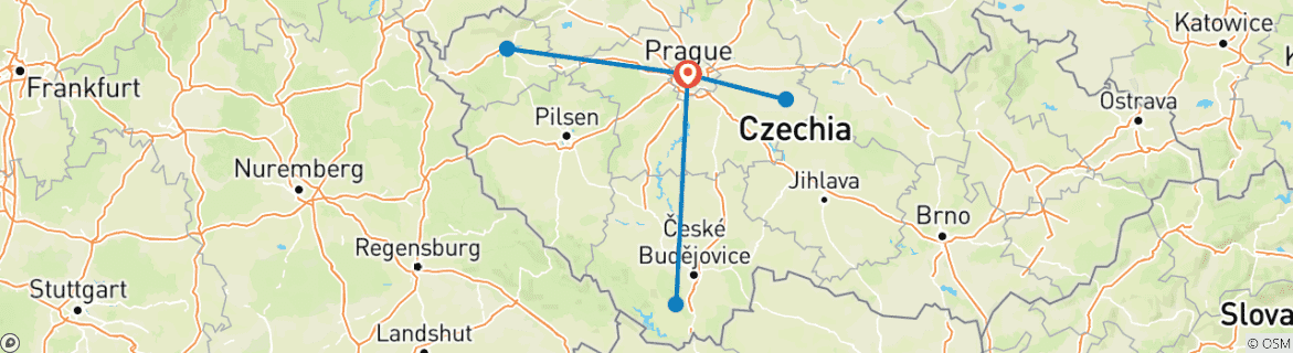 Mapa de Praga en 7 días: castillos, cultura y calles empedradas