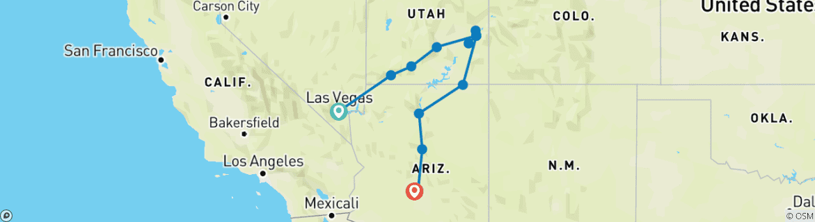Imagen de un mapa que muestra la ruta del circuito