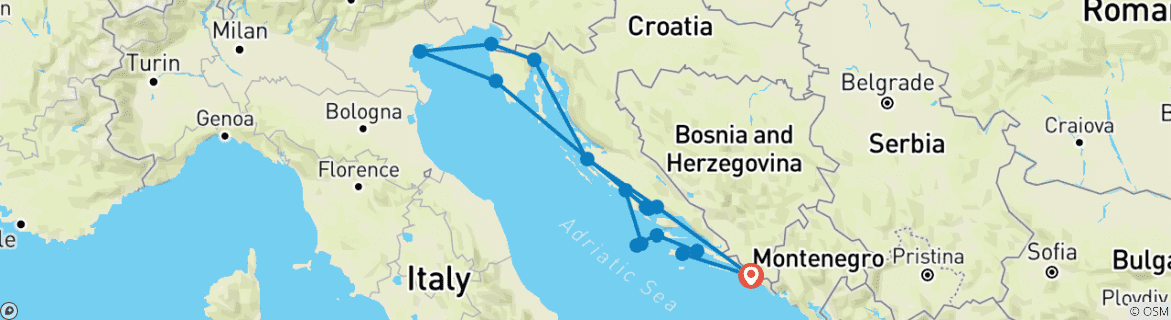 Imagen de un mapa que muestra la ruta del circuito