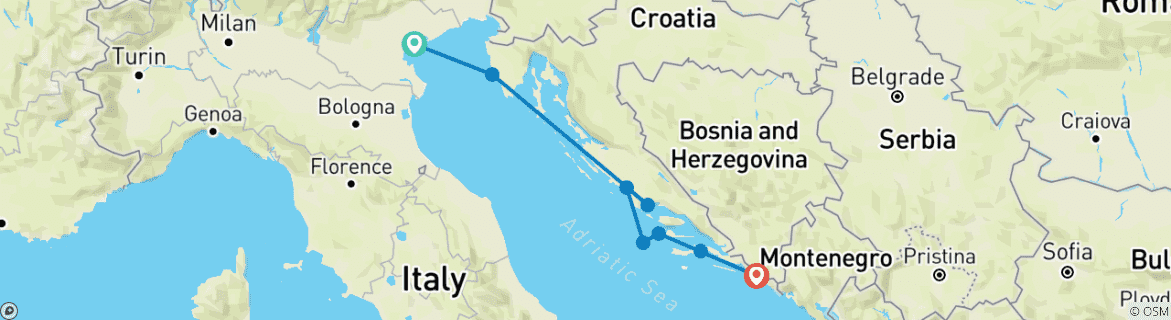 Imagen de un mapa que muestra la ruta del circuito