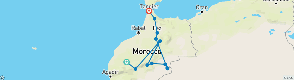 Imagen de un mapa que muestra la ruta del circuito