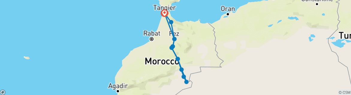Imagen de un mapa que muestra la ruta del circuito