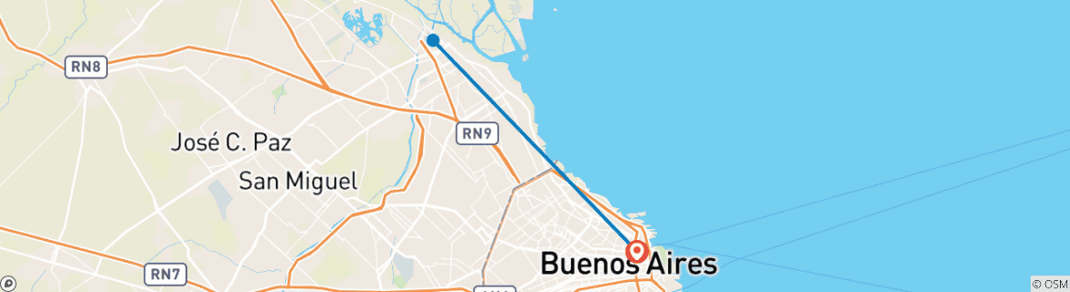 Image d'une carte montrant l'itinéraire du circuit