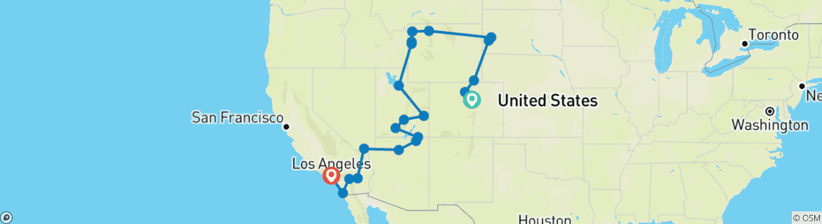 Imagen de un mapa que muestra la ruta del circuito