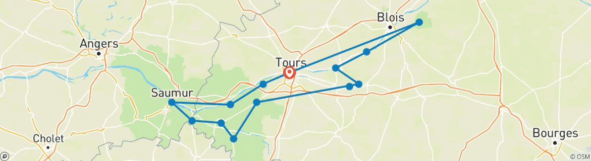 Imagen de un mapa que muestra la ruta del circuito