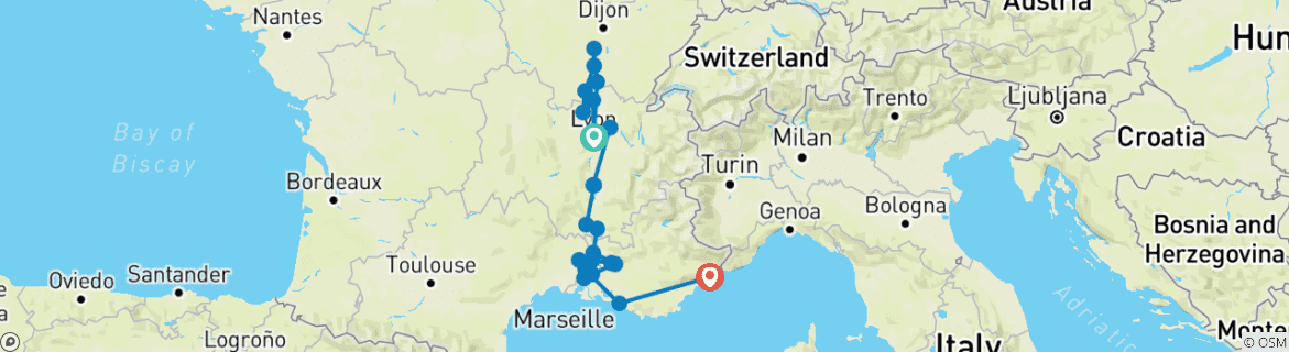 Imagen de un mapa que muestra la ruta del circuito