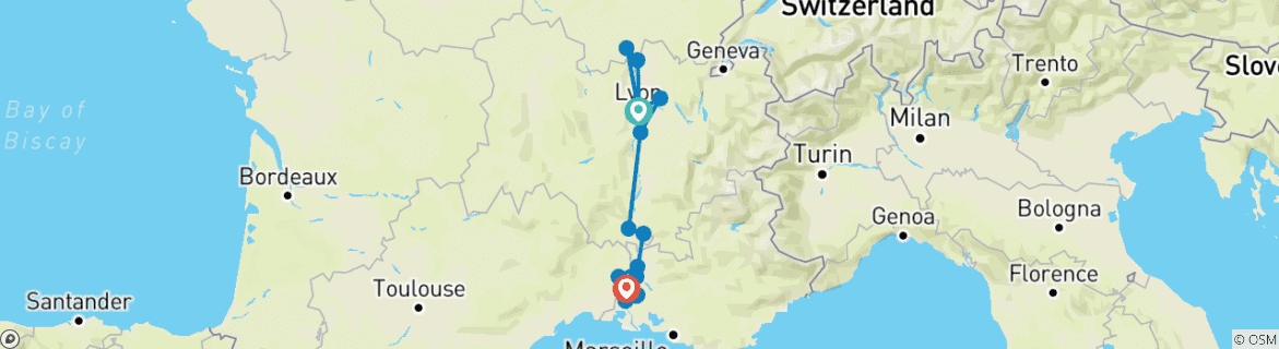 Imagen de un mapa que muestra la ruta del circuito