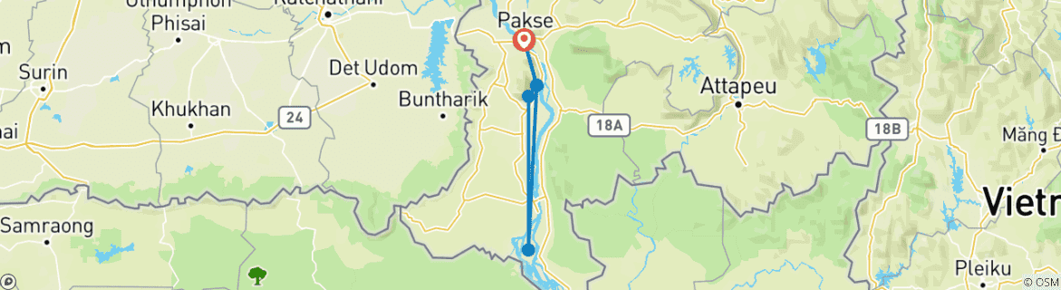 Imagen de un mapa que muestra la ruta del circuito