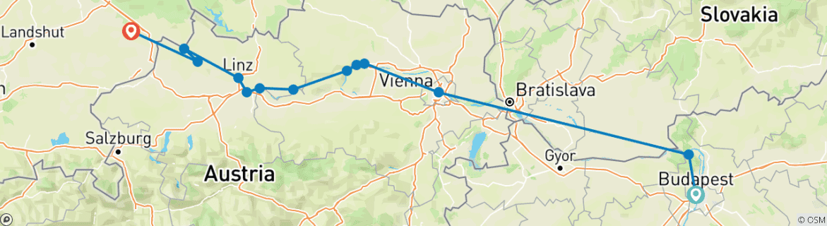 Imagen de un mapa que muestra la ruta del circuito
