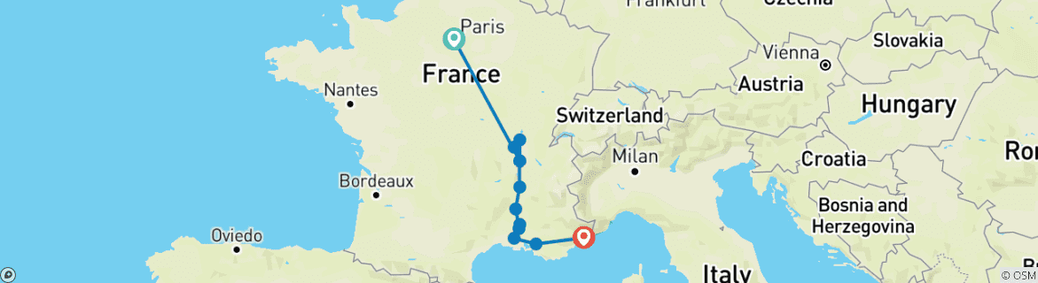 Imagen de un mapa que muestra la ruta del circuito