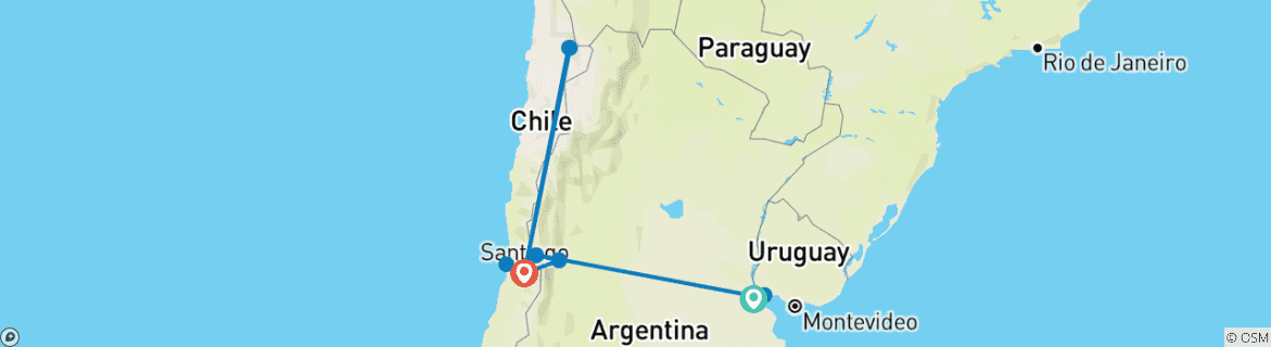 Imagen de un mapa que muestra la ruta del circuito