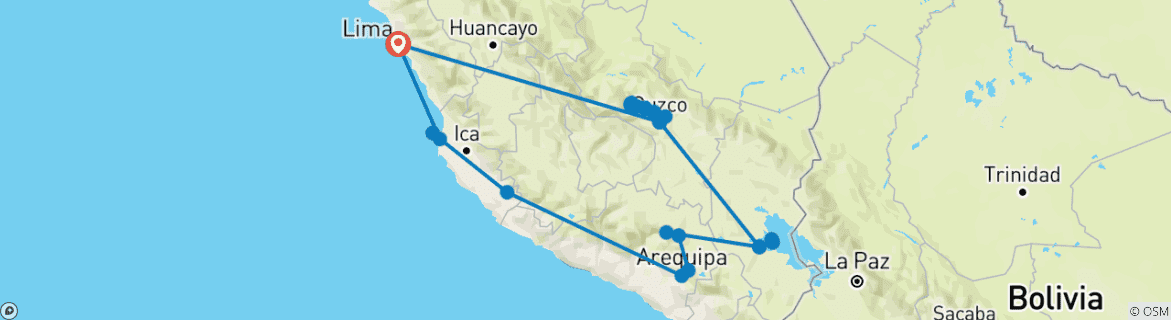Imagen de un mapa que muestra la ruta del circuito