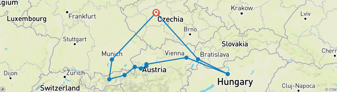 Imagen de un mapa que muestra la ruta del circuito