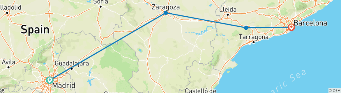 Imagen de un mapa que muestra la ruta del circuito