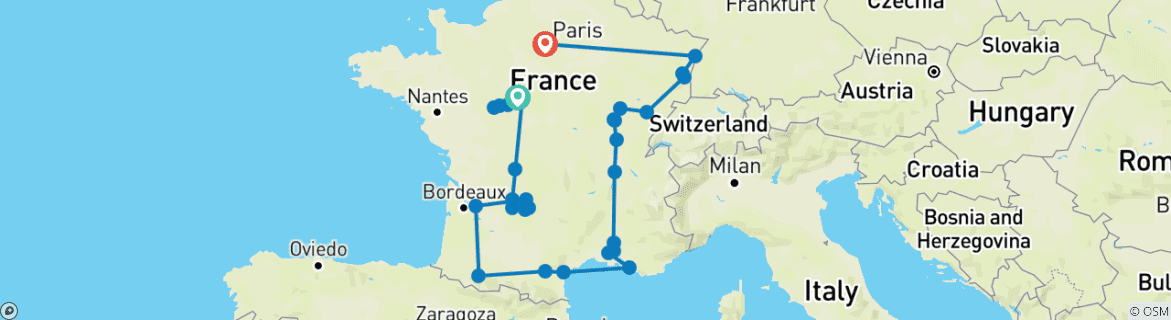 Imagen de un mapa que muestra la ruta del circuito