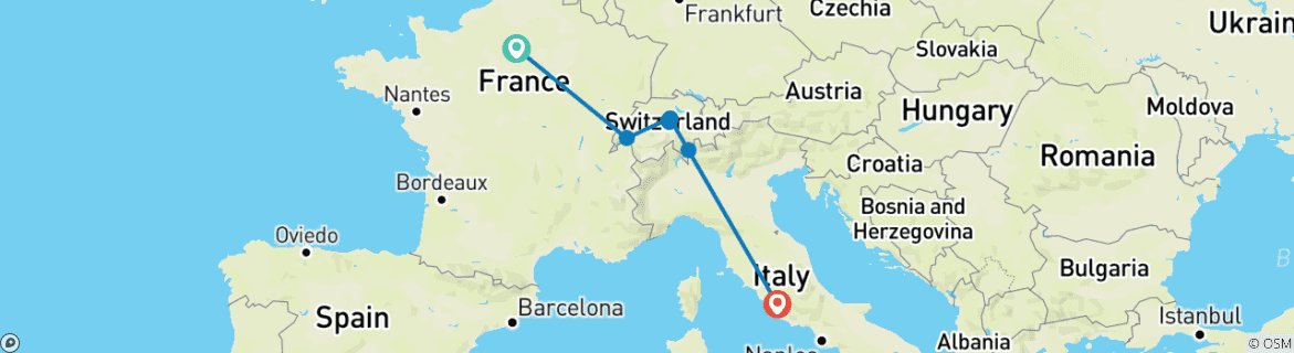Imagen de un mapa que muestra la ruta del circuito