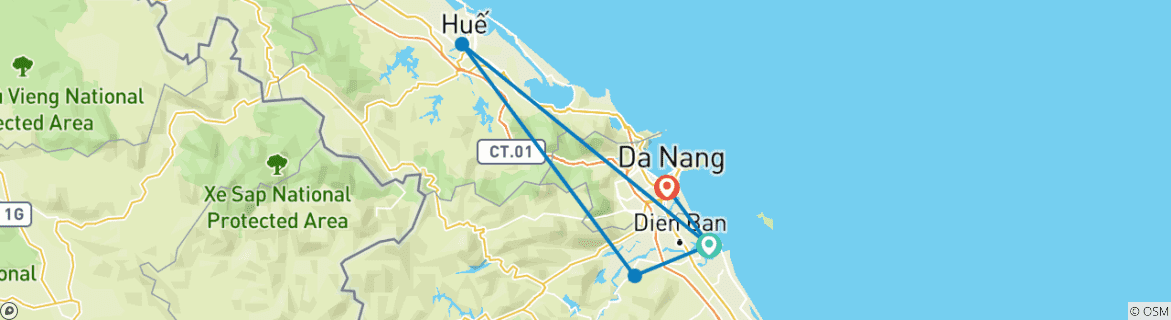 Imagen de un mapa que muestra la ruta del circuito