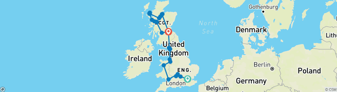 Imagen de un mapa que muestra la ruta del circuito