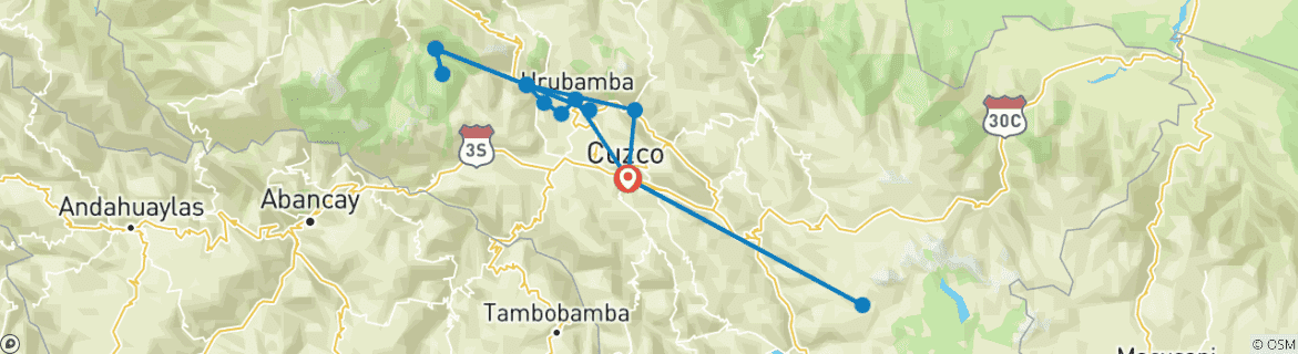 Imagen de un mapa que muestra la ruta del circuito