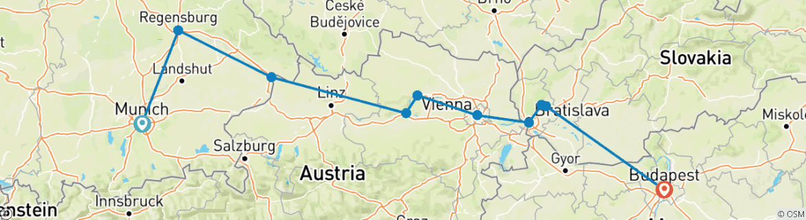Imagen de un mapa que muestra la ruta del circuito