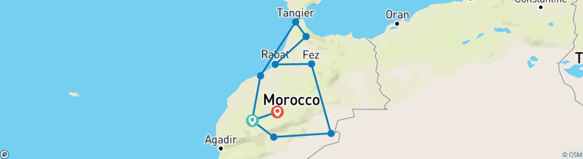 Imagen de un mapa que muestra la ruta del circuito