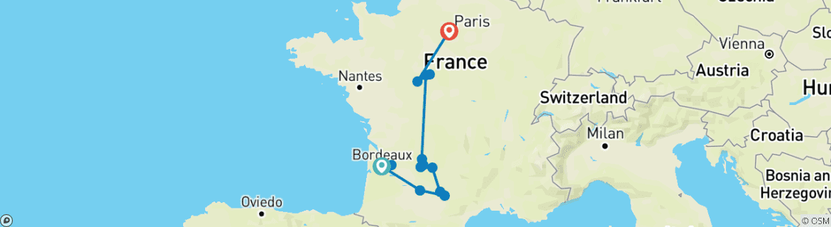 Imagen de un mapa que muestra la ruta del circuito