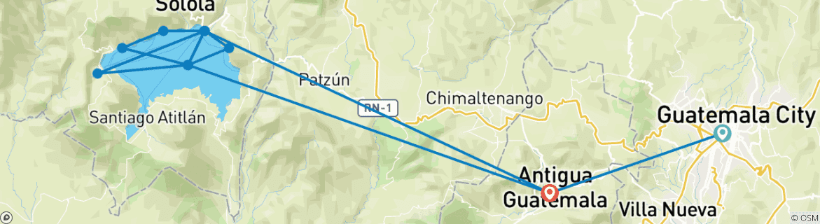 Imagen de un mapa que muestra la ruta del circuito