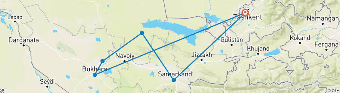 Imagen de un mapa que muestra la ruta del circuito