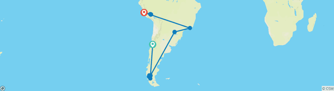 Imagen de un mapa que muestra la ruta del circuito