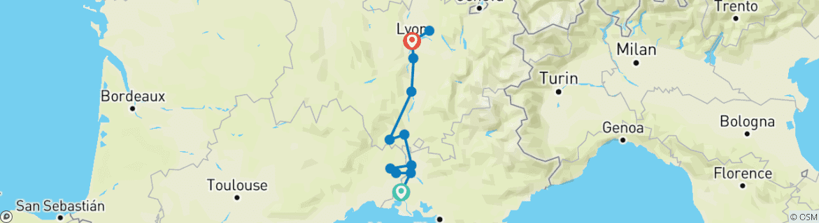Imagen de un mapa que muestra la ruta del circuito