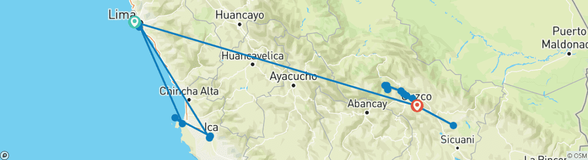 Imagen de un mapa que muestra la ruta del circuito