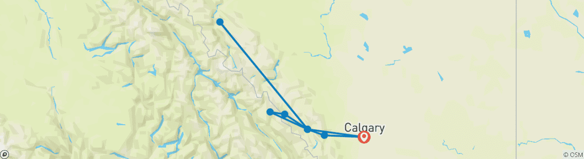 Image d'une carte montrant l'itinéraire du circuit