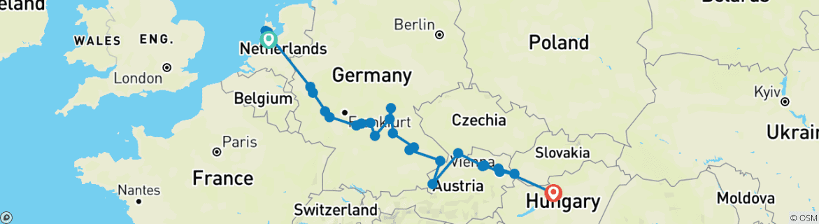 Imagen de un mapa que muestra la ruta del circuito