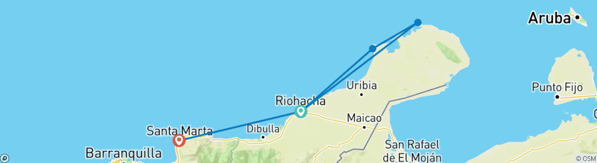 Imagen de un mapa que muestra la ruta del circuito