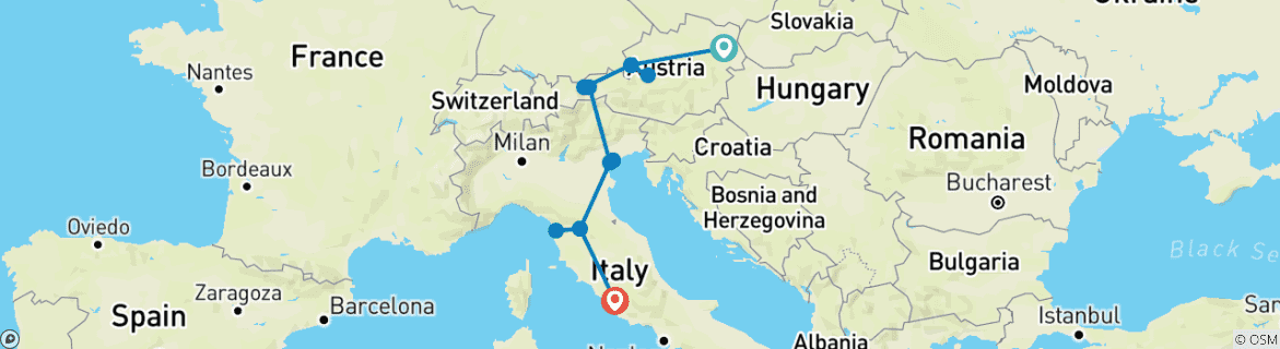 Imagen de un mapa que muestra la ruta del circuito